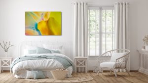Bright Yellow Photograph in a Bedroom Interior Design