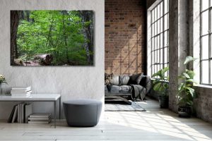 Landscape Photography in Contemporary Industrial Living Room Interior Design